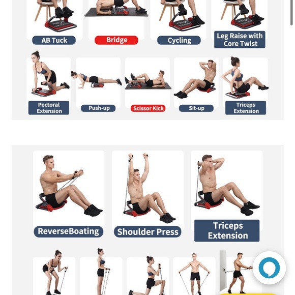 Ab Crunch Machine Exercise Home Gym Train Resistance Total Body Pilates reformer - Picture 1 of 10